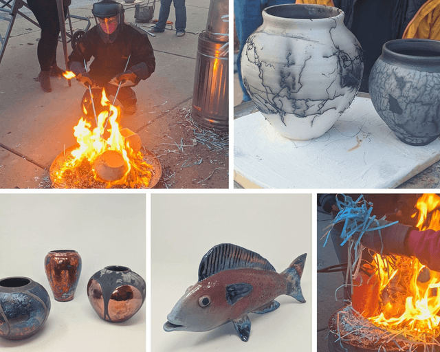 A Raku Firing - Pottery Workshop  25 October  10am - 3pm   
